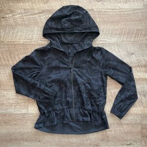 lululemon athletica Black Camo Lightweight Hooded Jacket